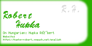 robert hupka business card